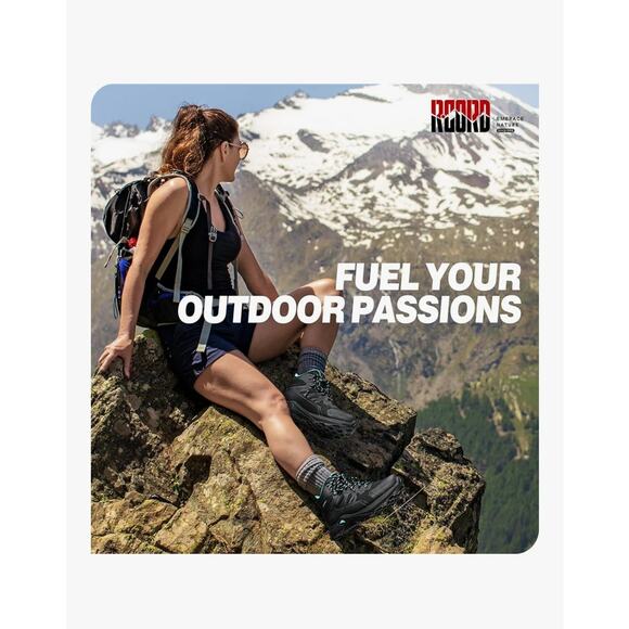 R CORD Womens Hiking Boots Waterproof Hiking Boots Womens Non-Slip Hiking Shoes - Picture 2 of 7